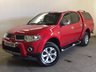 USED 2010 10 MITSUBISHI L200 2.5 DI-D 4X4 BARBARIAN LB DCB 1d AUTO 175 BHP SAT NAV LEATHER SIDE STEPS CANOPY FSH COMMERCIAL (£9900+£1880VAT). RARE AUTO 4WD. SATELLITE NAVIGATION. CANOPY. STUNNING RED MET WITH FULL BLACK BARBARIAN LEATHER TRIM. SIDE STEPS. CRUISE CONTROL. AIR CON. 17 INCH ALLOYS. PRIVACY GLASS. REVERSING CAMERA. BLUETOOTH PREP. PAS. EW. MFSW. TOWBAR. MOT 03/18. FULL SERVICE HISTORY. FCA FINANCE APPROVED DEALER. TEL 01937 849492