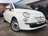 USED 2014 63 FIAT 500 1.2 LOUNGE DUALOGIC 3d AUTO 69 BHP ONLY 7331 MILES!!! AIR CON, 1/2 LEATHER, SUNROOF! STUNNING 1 LADY OWNER