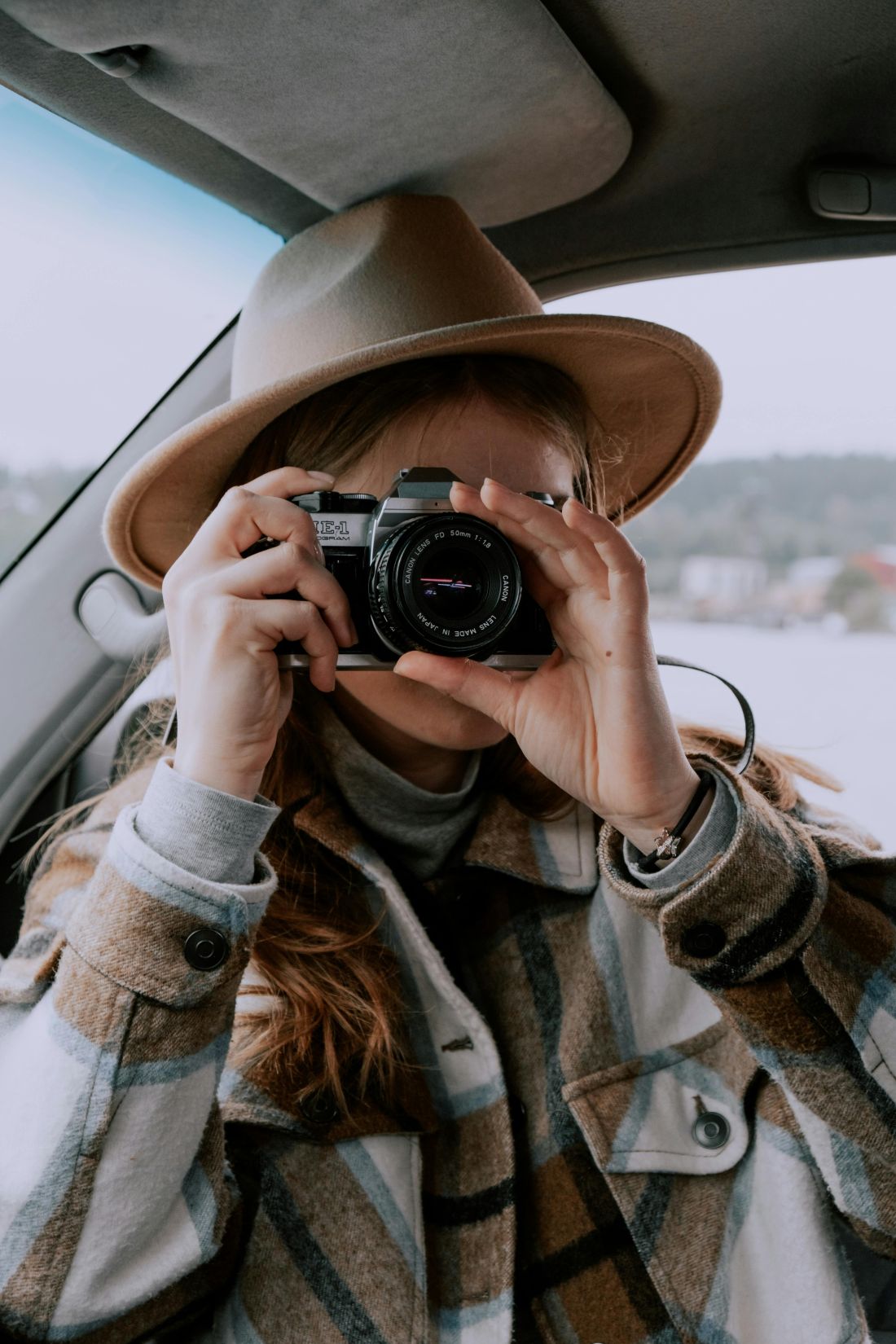 Capturing images on a road trip