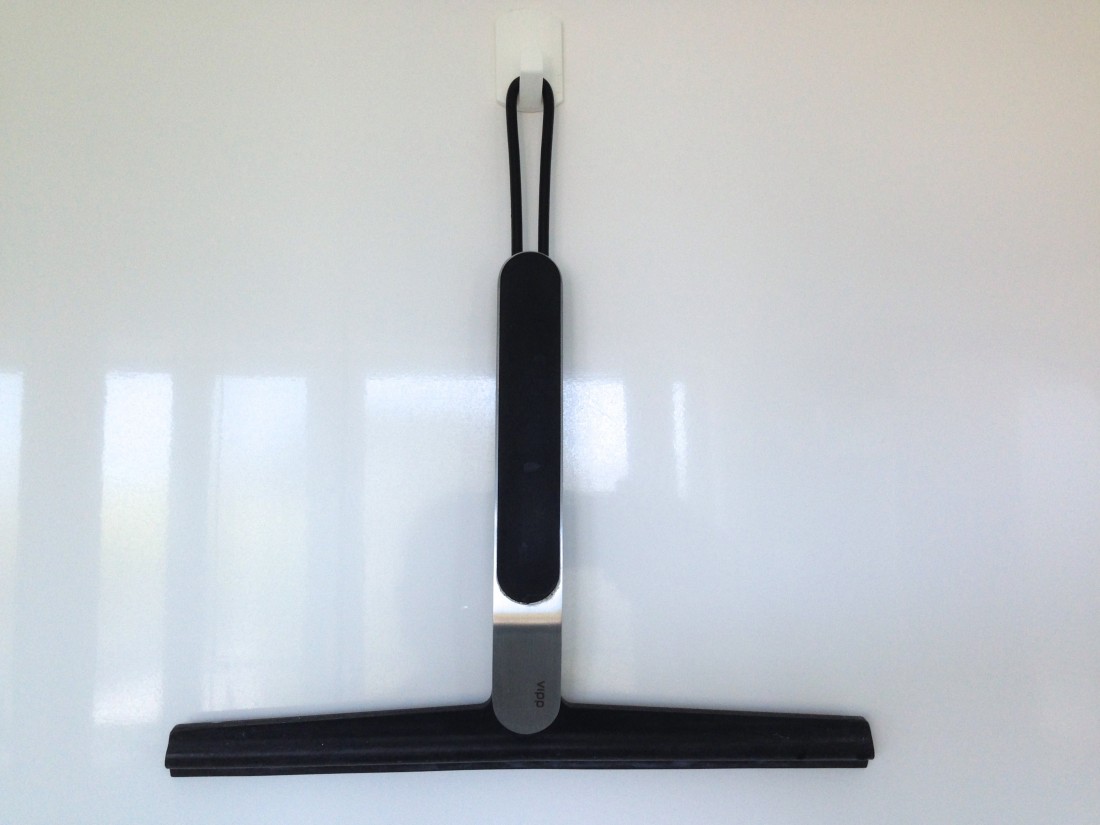 A black squeegee