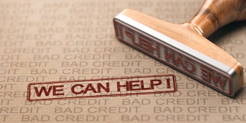 A file marked as bad credit being stamped 'we can help'