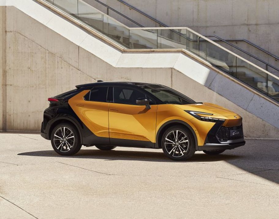 A Toyota C-HR in Gold and Black