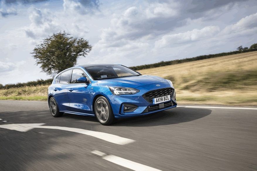 A Blue Ford Focus