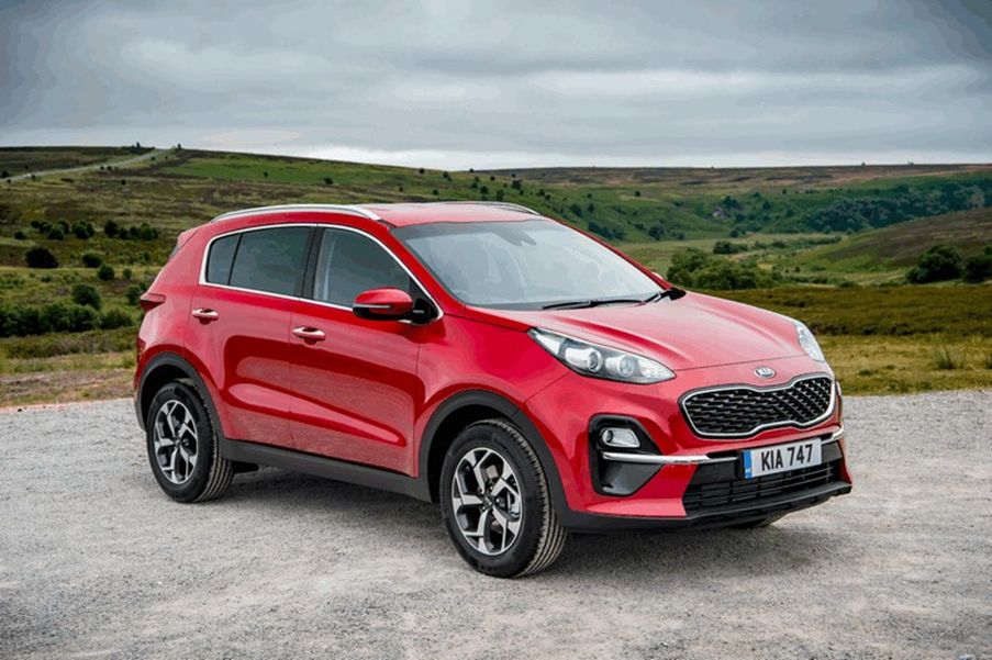 A Red Kia Sportage