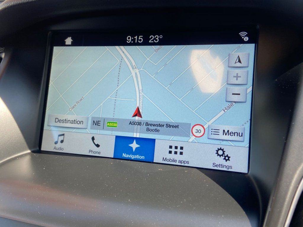A vehicles built in satellite navigation system