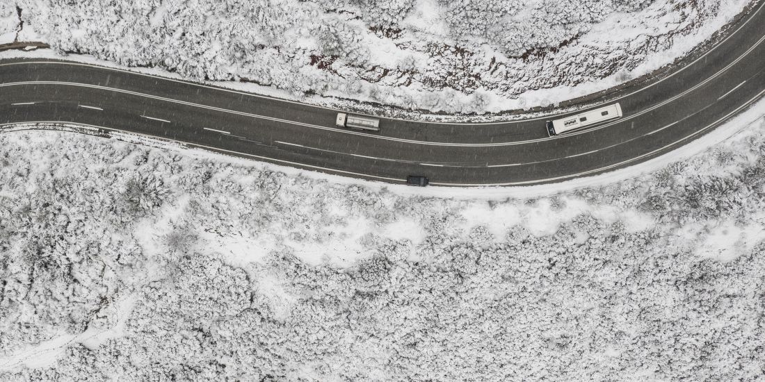 snowy road 
