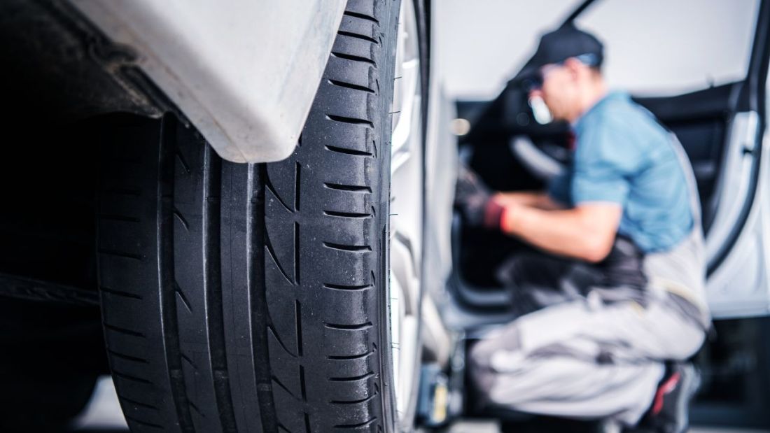 A Close Up Image of A Wheel