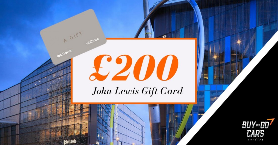 COMPETITION £200 JOHN LEWIS GIFT CARD! Buy & Go Cars