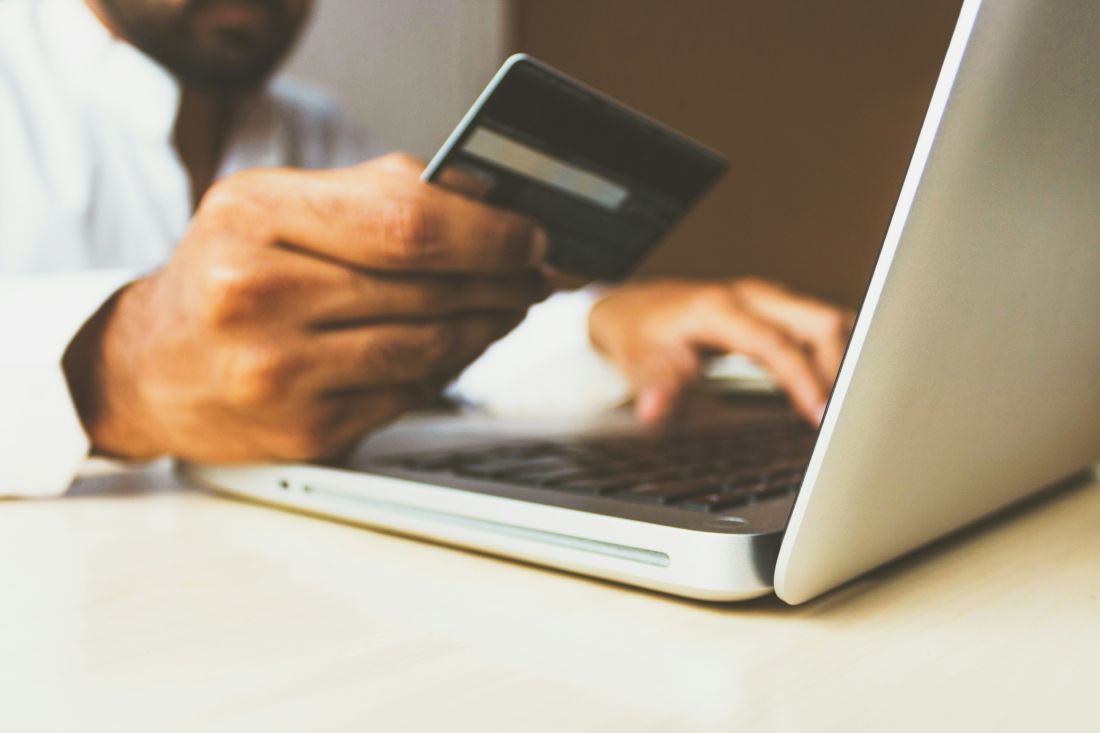 laptop and credit card