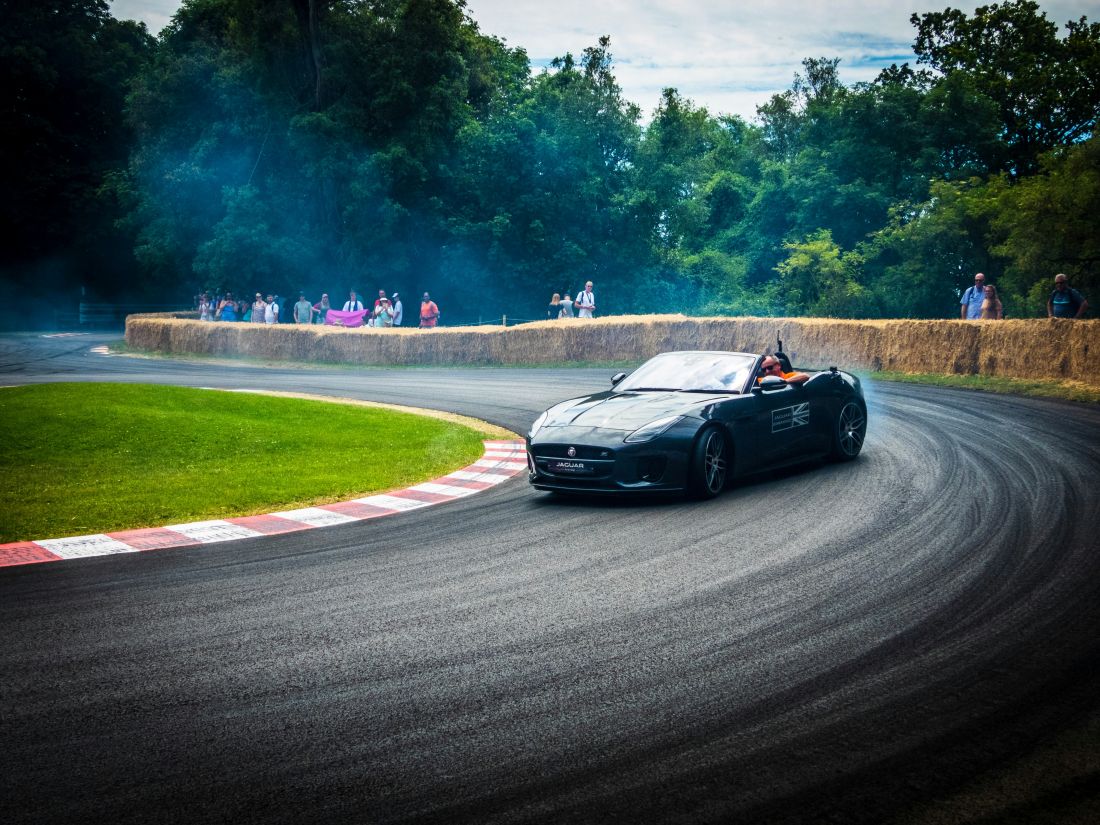 car on racetrack