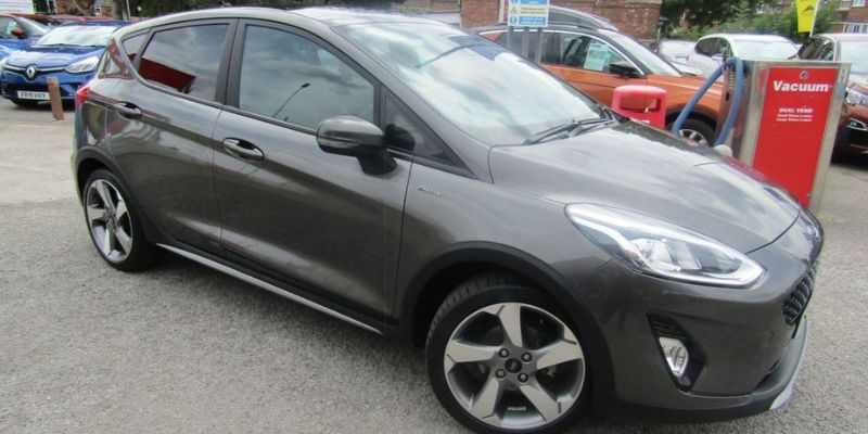 Grey Ford Fiesta car on display at Carlton Car Centre