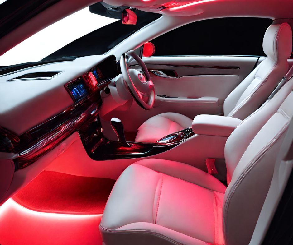 car interior red LED lights