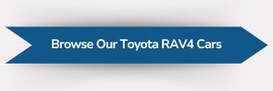 Blue ribbon-shaped banner with white text reading ‘Browse Our Toyota RAV4 Cars’