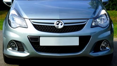 Vauxhall car front end 