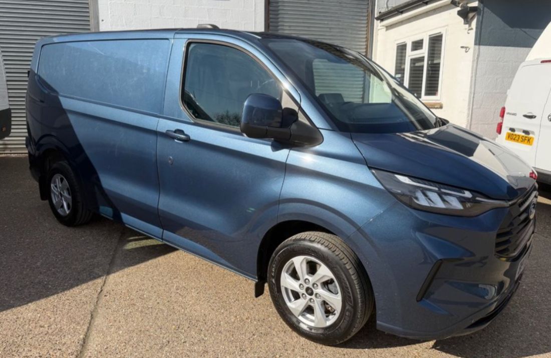 Blue Ford Transit Custom