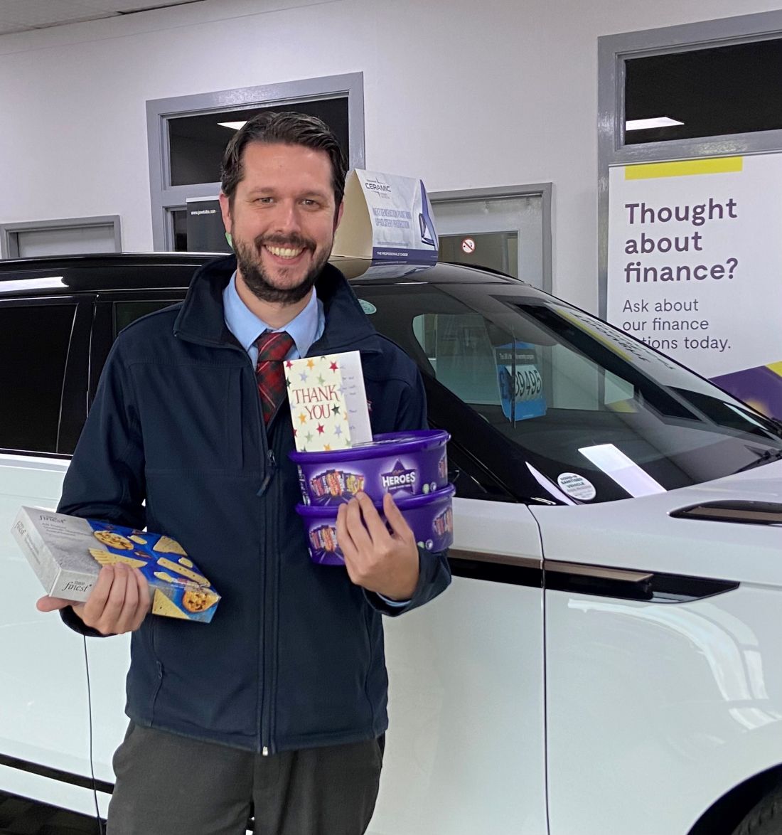 Today Matt received a lovely gift from his customer Donna who had been looking for a new car for over 12 months