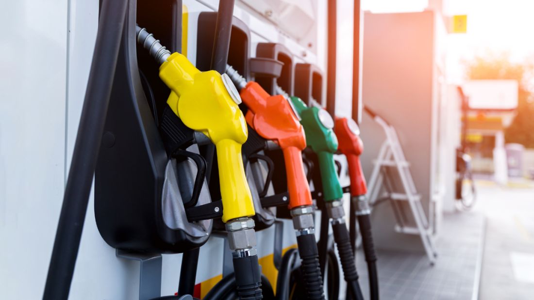 Line of fuel pumps