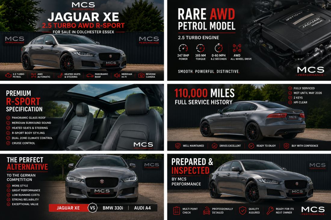 Jaguar XE 2.5 Turbo AWD R-Sport for sale in Colchester Essex by MCS Performance