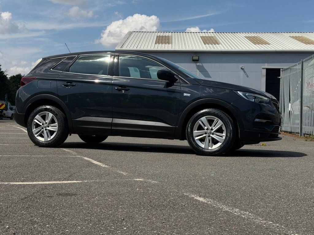 Dark grey Vauxhall Grandland X family SUV for sale at Mersea Cars Colchester Essex