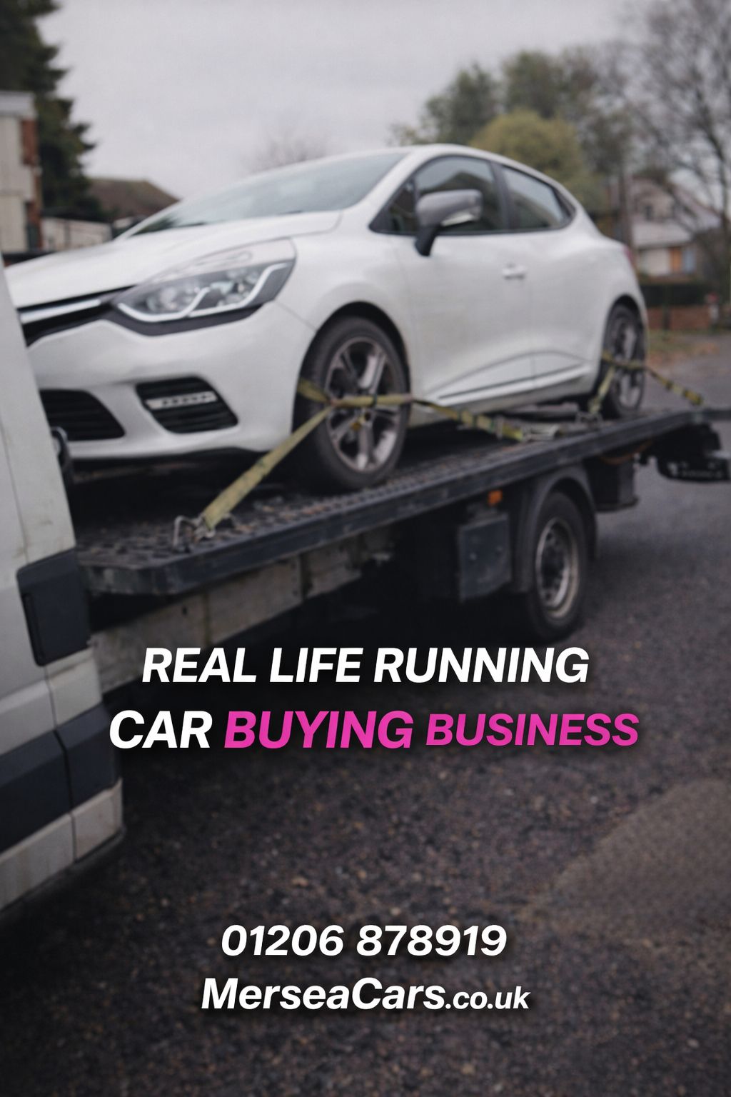 Car transporter collecting vehicle from seller in Essex