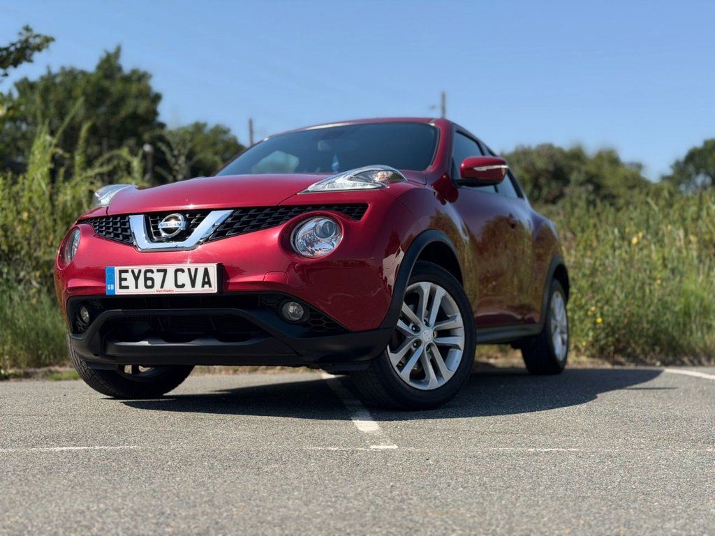 Red Nissan Juke compact SUV with ceramic coating for sale at Mersea Cars Colchester Essex