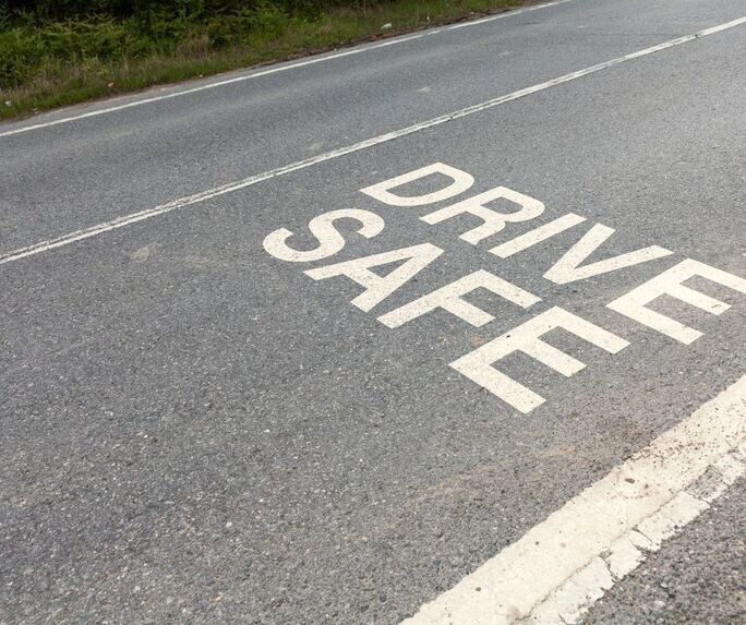 Road Saying Drive Safe