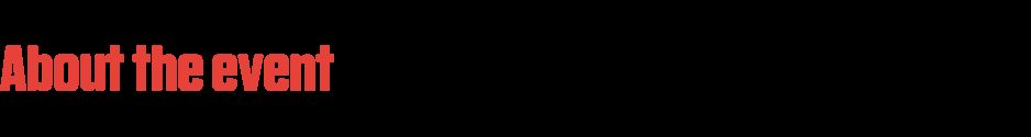 About the event banner heading in bold red text on black background.