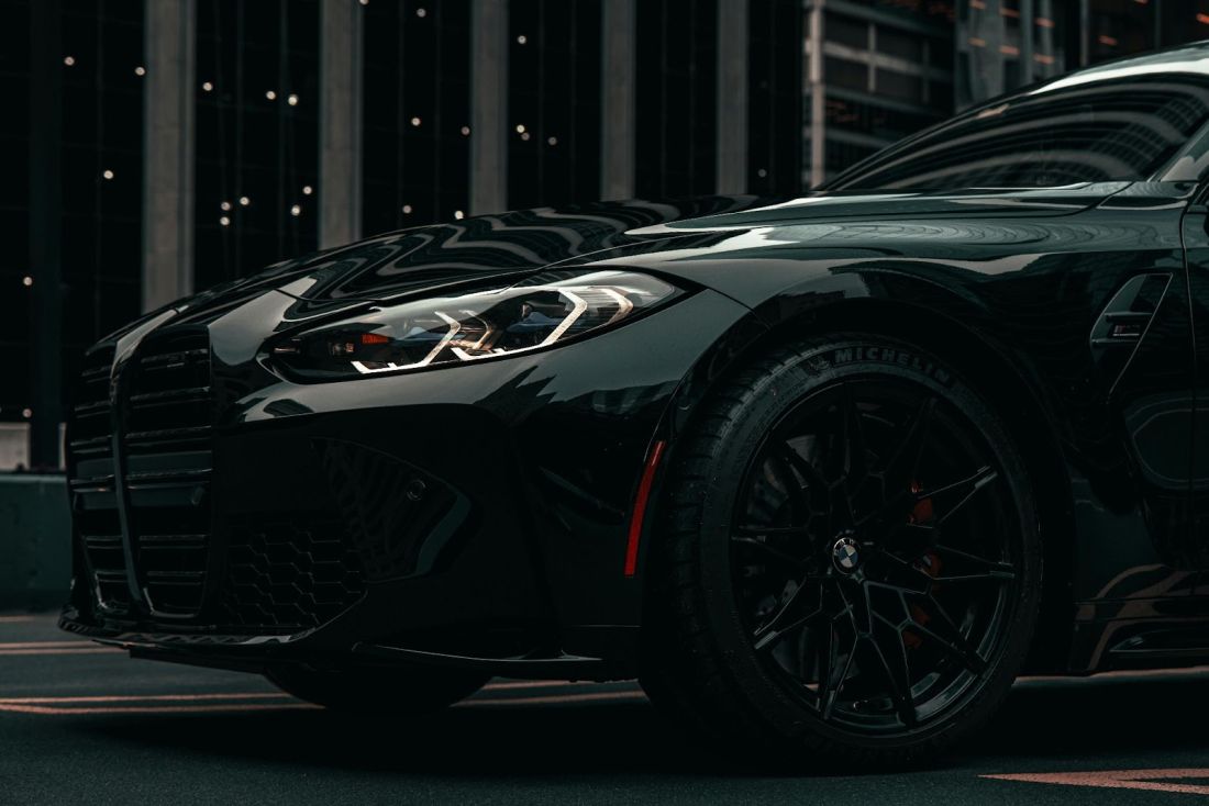 A BMW displayed, highlighting its modern lines and performance-oriented features.