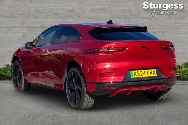 rear of a red Jaguar I-Pace