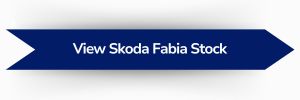 Blue banner button with text reading “View Skoda Fabia Stock”.