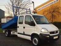 USED 2010 10 VAUXHALL MOVANO 2.5Dci Lwb D/Cab Tipper [ Low Mileage 10,157 ] Free UK Delivery 