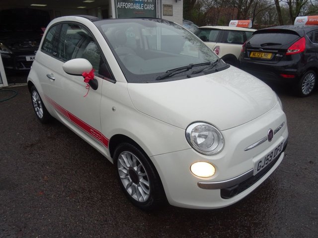 2009 59 Fiat 500 1.2 CONVERTIBLE LOUNGE 3d 69 BHP