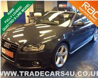 USED 2009 59 AUDI A5 CABRIOLET 3.0 TDI DIESEL QUATTRO S LINE 7SPD 19" ALLOYS - SIDE ASSIST - NAV - XENONS - NAPPA LEATHER.