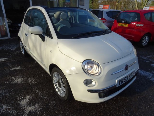 2013 63 Fiat 500 1.2 CONVERTIBLE LOUNGE DUALOGIC 3d SEMI-AUTOMATIC 69 BHP