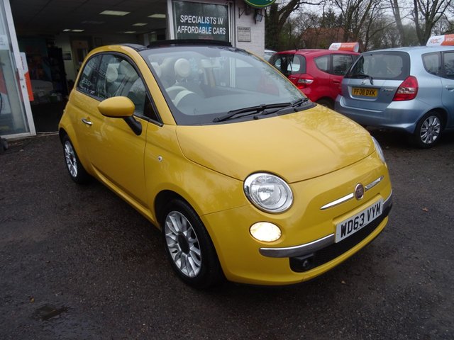 2013 63 Fiat 500 0.9 TWINAIR CONVERTIBLE LOUNGE 3d 85 BHP