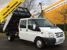 USED 2011 61 FORD TRANSIT 140 T350 D/Cab Tipper Alloy Body 2.4Tdci 6-speed DRW Ex Major PLC Free UK Delivery 