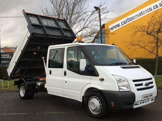 2011 61 Ford Transit 140 T350 D/Cab Tipper Alloy Body 2.4Tdci 6-speed DRW Ex Major PLC Free UK Delivery