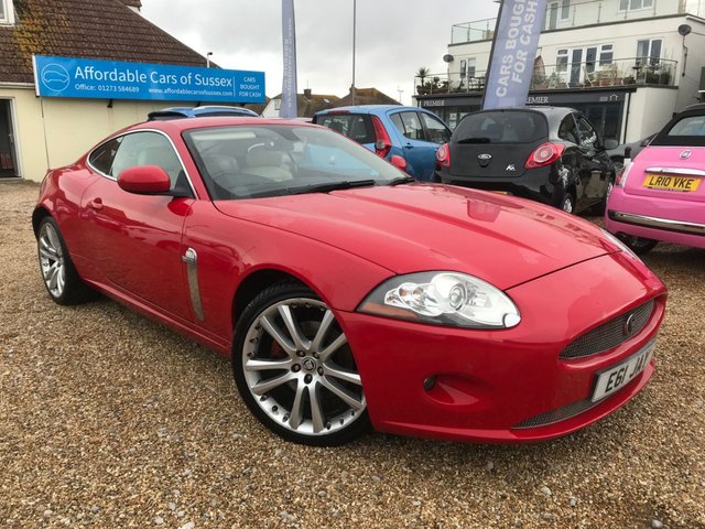 2007 07 Jaguar Xk 4.2 V8 COUPE Signal Red with ivory Leather