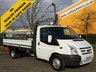 USED 2012 62 FORD TRANSIT 125 T350 EF DROPSIDE + TAIL LIFT 13.5FT ALLOY BODY DRW EX LEASE FSH FREE UK DELIVERY 