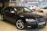 USED 2009 09 AUDI S8 5.2 FSI QUATTRO V10 4d AUTO 450 BHP HEATED FULL LEATHER SEATS + FULL SERVICE HISTORY + 0% FINANCE AVAILABLE T&C'S APPLY + SAT NAV + MOBILE PREPARATION + REVERSE CAMERA + 20 INCH ALLOYS