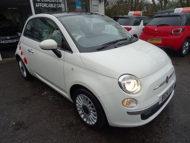 2014 14 Fiat 500 1.2 LOUNGE 'FLOWER POWER' 3d 69 BHP