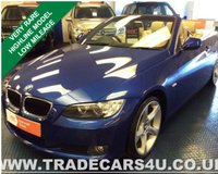 USED 2010 59 BMW 3 SERIES RARE BMW 3 SERIES 320d SE HIGHLINE CABRIOLET/CONVERTIBLE  LEATHER - ALLOYS - HEATED SEATS - LOW MILEAGE