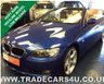 USED 2010 59 BMW 3 SERIES RARE BMW 3 SERIES 320d SE HIGHLINE CABRIOLET/CONVERTIBLE  LEATHER - ALLOYS - HEATED SEATS - LOW MILEAGE