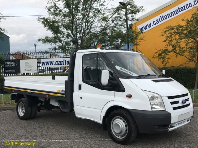2008 58 Ford Transit 115 T350L Dropside 12ft Alloy body Drw F,S,H Delivery T,B,A