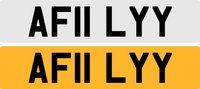 USED 2017 NUMBER PLATE PLATE AF11LYY 