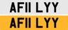 USED 2017 NUMBER PLATE PLATE AF11LYY 