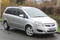 USED 2011 60 VAUXHALL ZAFIRA 1.6 EXCLUSIV 5d 113 BHP FSH,F//R PARKING SENSORS, 7 SEATER