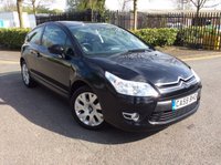 USED 2009 59 CITROEN C4 1.6 VTR PLUS HDI EGS 3d AUTO 107 BHP BLACK++LONG DECEMBER MOT++COUPE