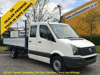 USED 2010 60 VOLKSWAGEN CRAFTER CR35 2.5TDi AD-BLUE D/CAB 7seat Dropside [ Low Mileage 17k ]  XBG Free UK Delivery 