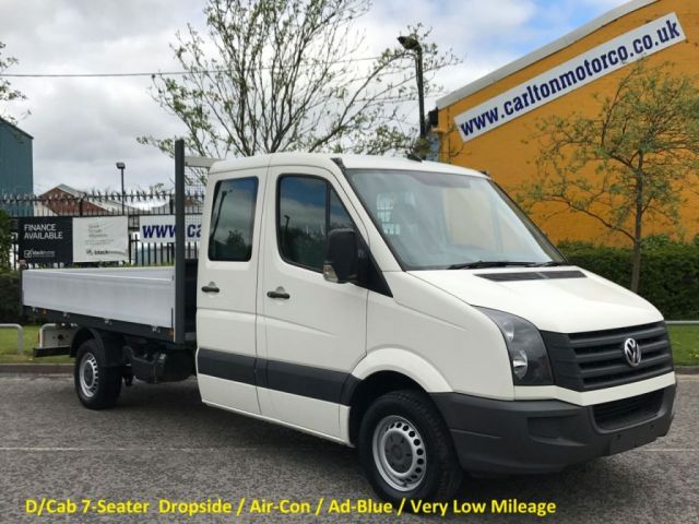 2010 60 Volkswagen Crafter CR35 2.5TDi AD-BLUE D/CAB 7seat Dropside [ Low Mileage 17k ]  XBG Free UK Delivery